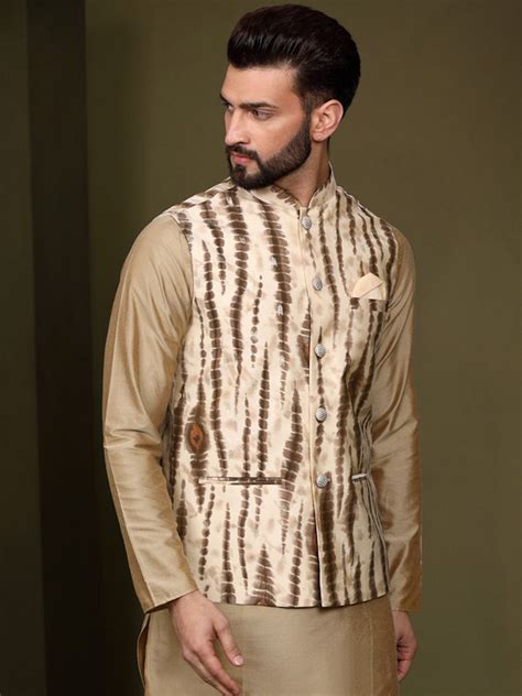 Kisah Men Cream Nehru Jacket (Set of 1) - Kisah