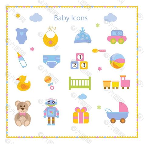 可爱的婴儿用品平面广告素材免费下载(图片编号:3988455)-六图网