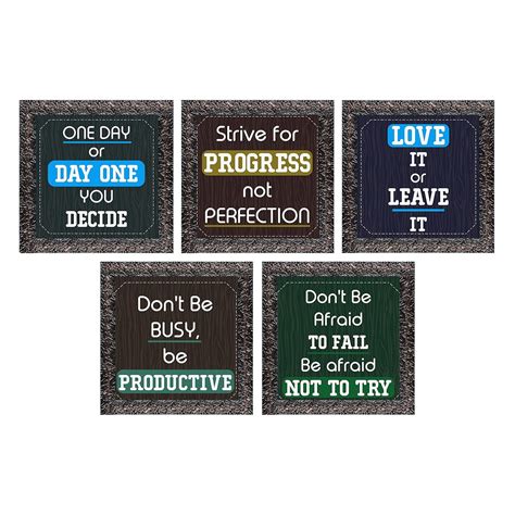 Indianara Set of 5 Motivational Quotes Decor Framed Wall Hanging ...