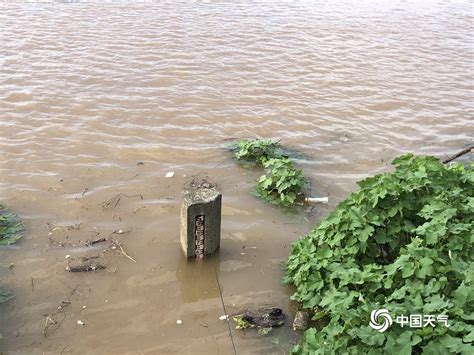 湘江湘潭段水位暴涨 水流湍急淹没观光栈道-图片频道