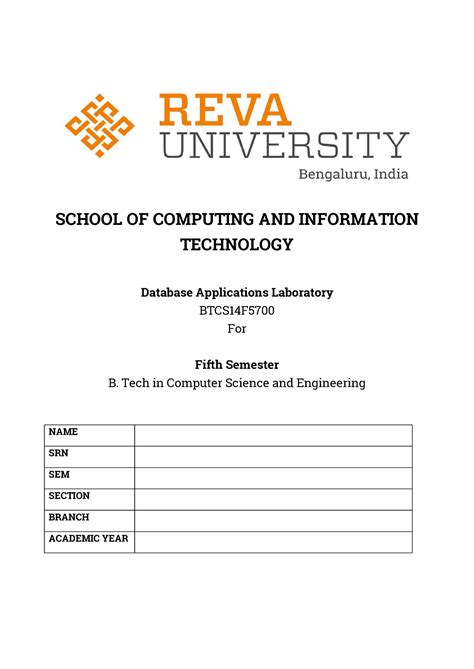 Database tutorial - SCHOOL OF COMPUTING AND INFORMATION TECHNOLOGY ...