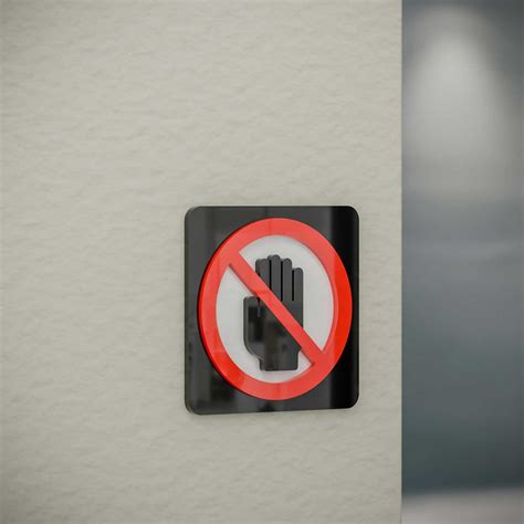 Do Not Touch - Layered 3D Prohibition Sign | 5×5 inch – Housenama