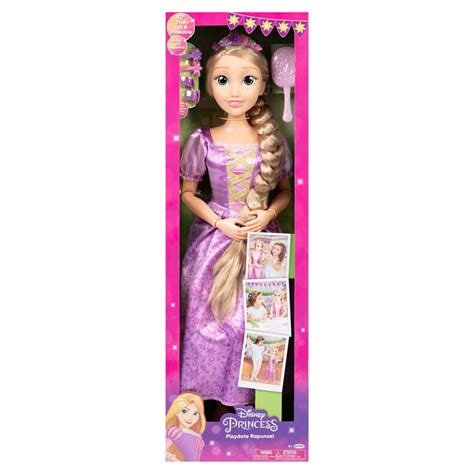 Disney Princess 32 Inch Playdate Rapunzel Doll, Purple Dress, Hair ...