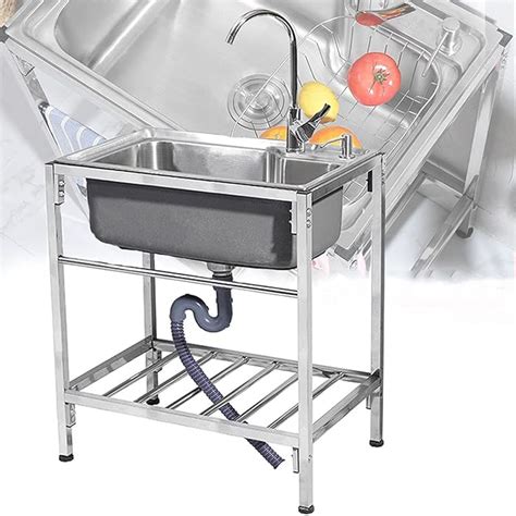 Buy Free Standing Utility Sink Stainless,Commercial Restaurant Kitchen ...