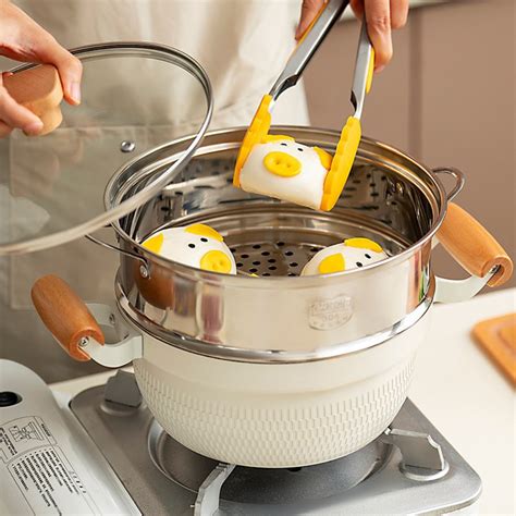 HOMERO Japanese Style Non-Stick Instant Noodle Pot with Beech Wood Han