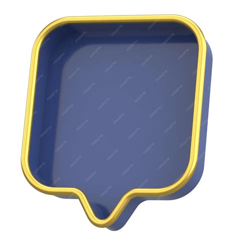 3d text box speech bubble 3d illustration | Premium Photo