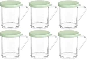 OCS Parts 6-Pack 10 OZ Shaker with 1 Millimeter Perforated Green Lid ...