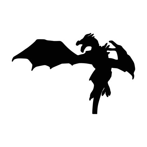 Dragon silhouette. Vector of dragon silhouette. 29871647 Vector Art at Vecteezy