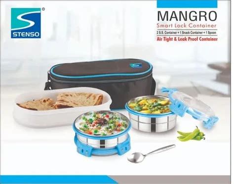 SS Lunch Box With Smart Lock Container - Mangro SS Lunch Box With Smart ...
