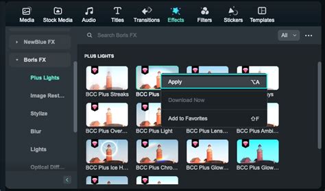 How to Add and Modify Boris FX Effects on Mac