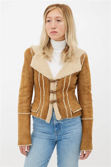 Chanel // Brown Hooded Shearling Jacket - VSP Consignment