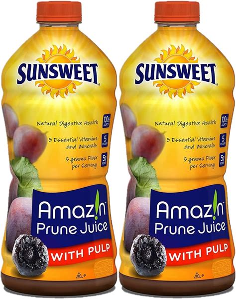 Amazon.com: MunchMo Sunsweet Prune Juice 32 Oz - 2 Packs - No Pulp ...