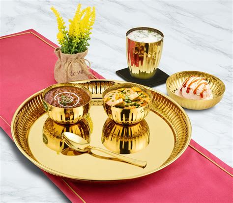 CROWN VERVE THALI GOLD PVD SET 6 PCS – Chakmak