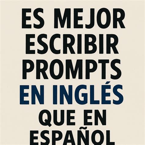 FAQ - ¿Es mejor escribir prompts en inglés que en español? - Brain and ...