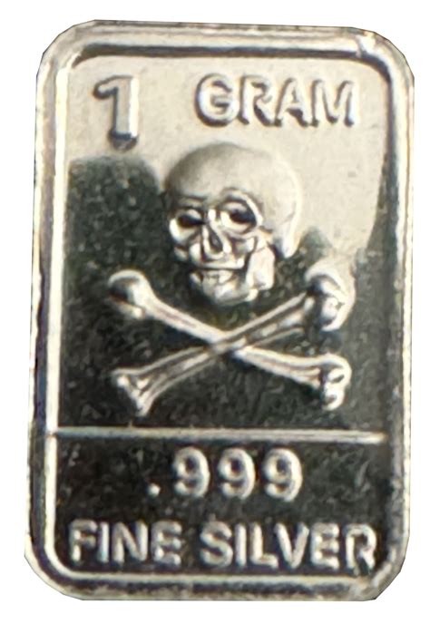 1 Gram Silver (Skull and Cross-Bones) - États-Unis – Numista