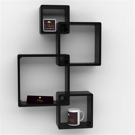 Buy Rafuf Intersecting Floating Wall Shelves with 4 Shelves Online ...