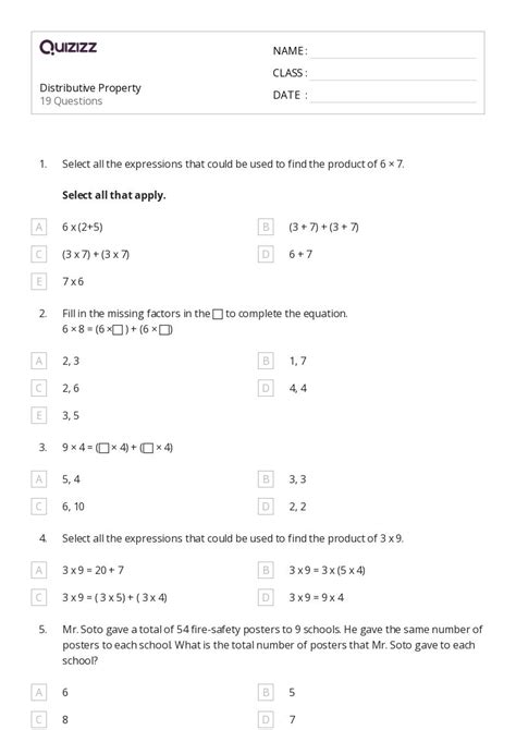 Image result for Distributive Property 4th Grade Math Using 4 Digit Numbers