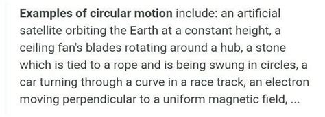 Circular motion examples - Brainly.in