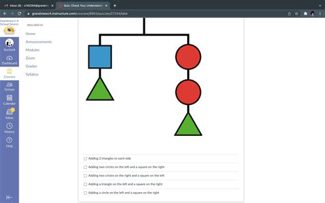 which of these changes would keep the hanger in balance - Brainly.in
