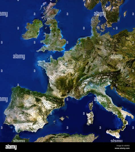 Europe Map And Satellite Image