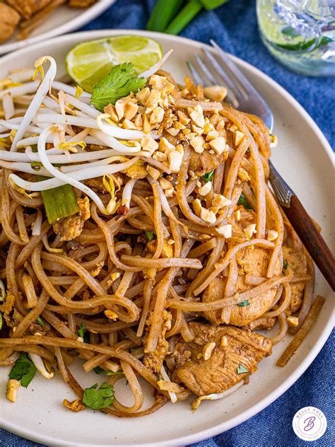 Easy Chicken Pad Thai Recipe - Belly Full