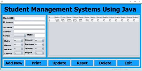 Image result for Student Management System Java