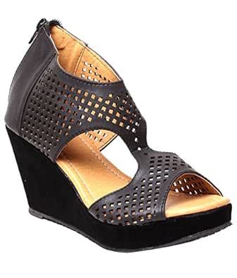Buy ANAND ARCHIES Wedges MK54-BLACK-42 at Amazon.in