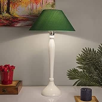 Homesake® Glossy White Royal Ovoid Aluminium Table Lamp with Shade ...