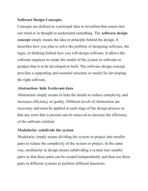 Software Design Concepts - Software Design Concepts: Concepts are ...