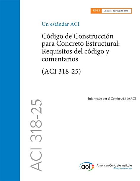 ACI 318-25 EN ESPAÑOL: Actualizaciones del nuevo código de diseño de ...