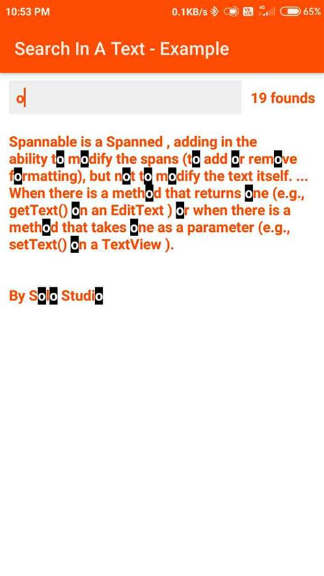 Sketchub • Search In A Text - Example