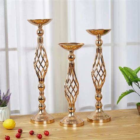 Wholesale Hollow Gold Metal Candle Holder - Union Source