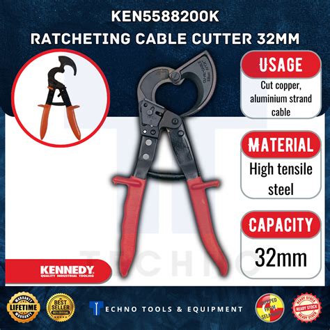 KENNEDY RATCHETING CABLE CUTTER 32mm CAPACITY KEN5588200K – Techno Tools & Equipment