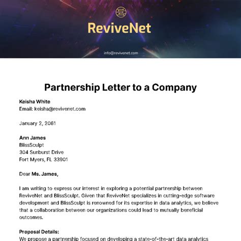 Partner Letter Template 的图像结果