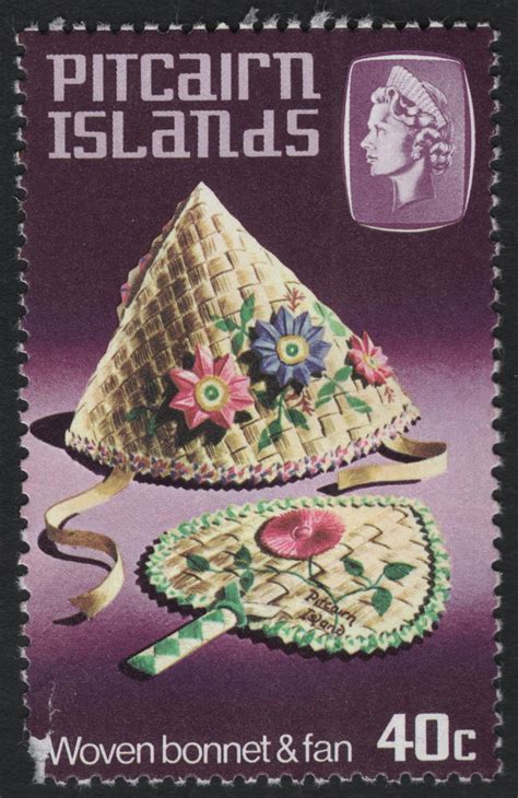 SCG8726 - Pitcairn Islands – Woven Bonnet & Fan (1970s) – Stamp and ...