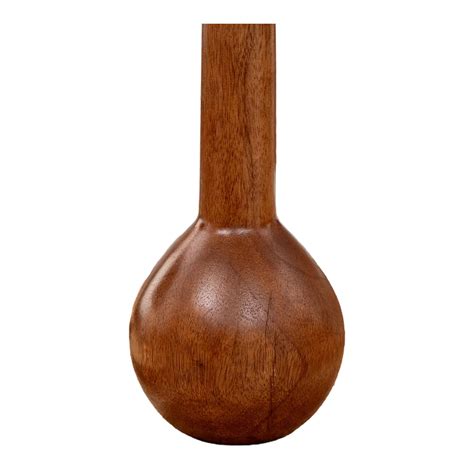 Modern Small Rounded Base Brown Wooden Table Vase – RadiantFurn