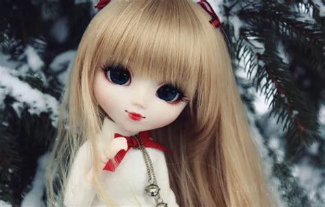 Wallpaper winter, toy, doll, tree, bangs. Rus for mobile and desktop ...