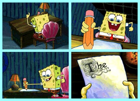 Creative Writing Spongebob GIF - Find & Share on GIPHY