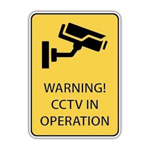 WARNING! Outdoor Operation CCTV Vinyl Sticker - CCTV Security Camera ...
