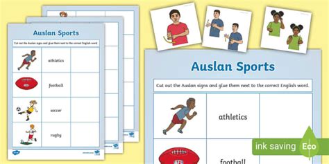 Auslan Sports Cut and Paste