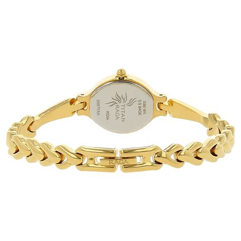 Buy Online Titan Raga Flora Champagne Dial Analog Metal Strap watch for ...