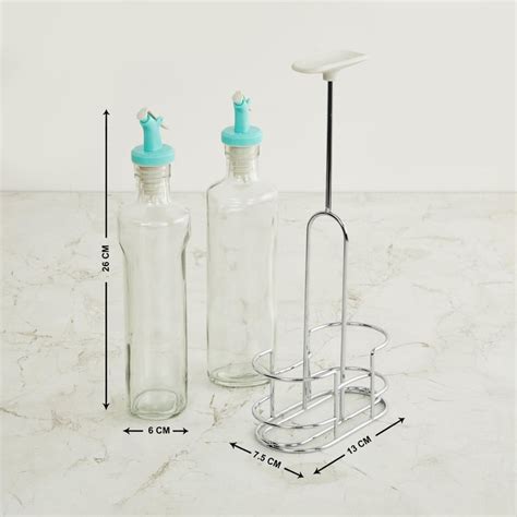 Buy Pamolive 3Pcs Glass Oil and Vinegar Set from Home Centre at just ...
