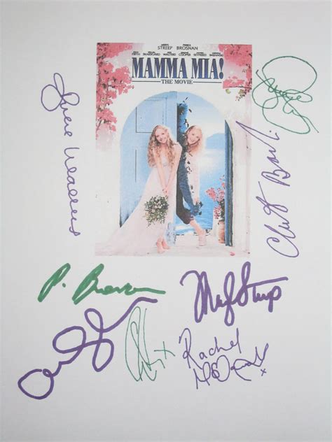 Signed Mamma Mia Film Movie Script Screenplay Autograph Amanda Seyfried ...