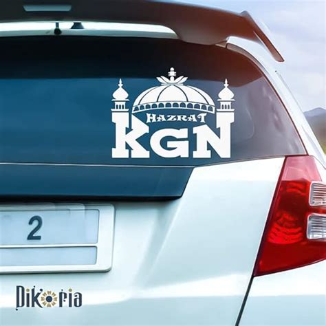 Dikoria Kgn Islamic Car Sticker, car Stickers for Car Exterior, Glass ...