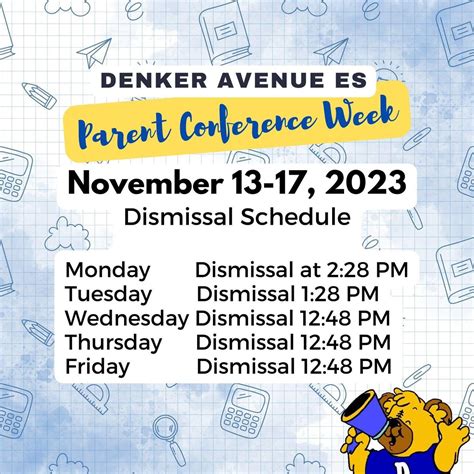 Parent Conference Week | Denker Avenue Elementary