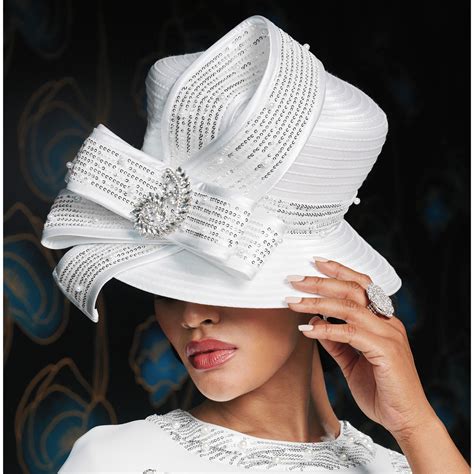 Amerie Women's Dress Hat – Sequin & Faux Pearl Bow with Rhinestone ...