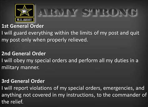 general orders army | General Orders | Texas State Guard | Pinterest ...