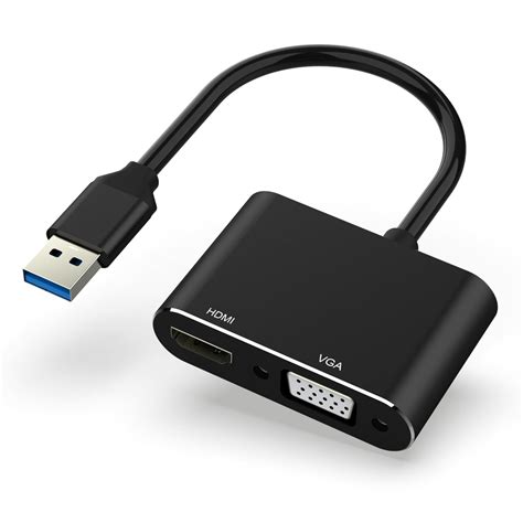 YOIGO USB to HDMI VGA Adapter, 1080P USB 3.0/2.0 to HDMI VGA Converter ...