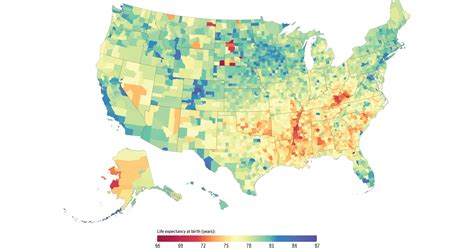 Image result for Life Expectancy by County Map