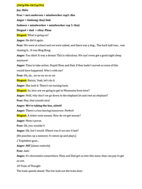 Image result for Inside Out the Script